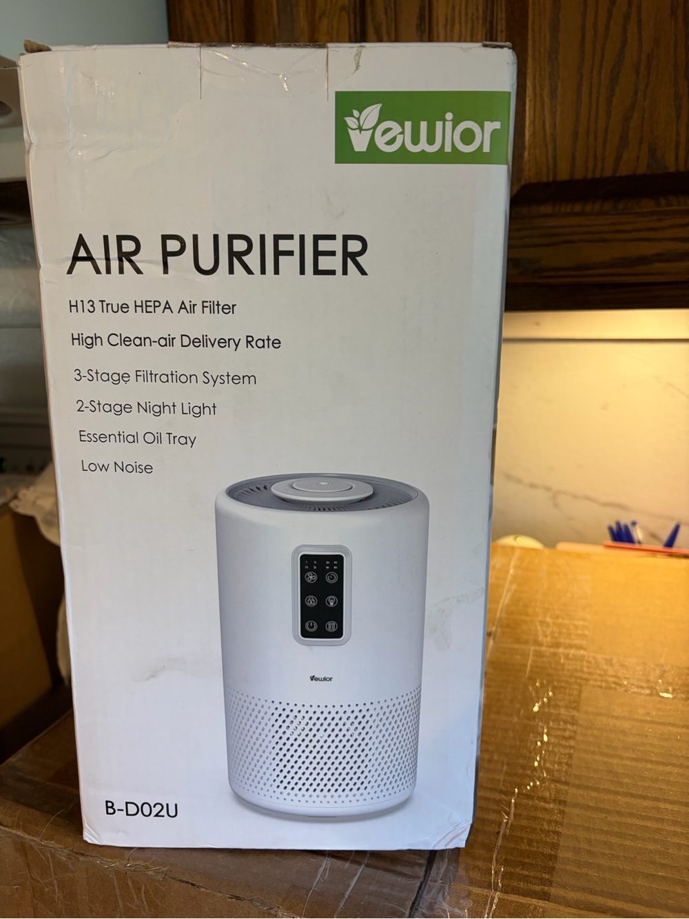 White Portable Air Purifier with H13 HEPA Filter